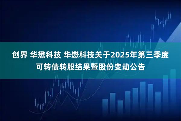 创界 华懋科技 华懋科技关于2025年第三季度可转债转股结果暨股份变动公告