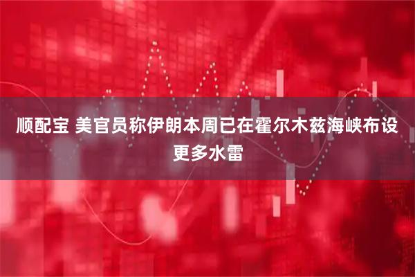 顺配宝 美官员称伊朗本周已在霍尔木兹海峡布设更多水雷